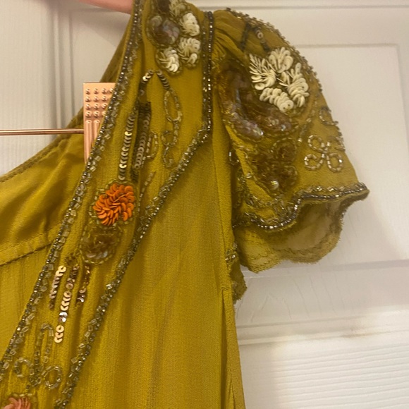 FREE PEOPLE MAGIC GARDEN PARTY DRESS 20s Flapper ART DECO Sequin Embellished S - Picture 16 of 16